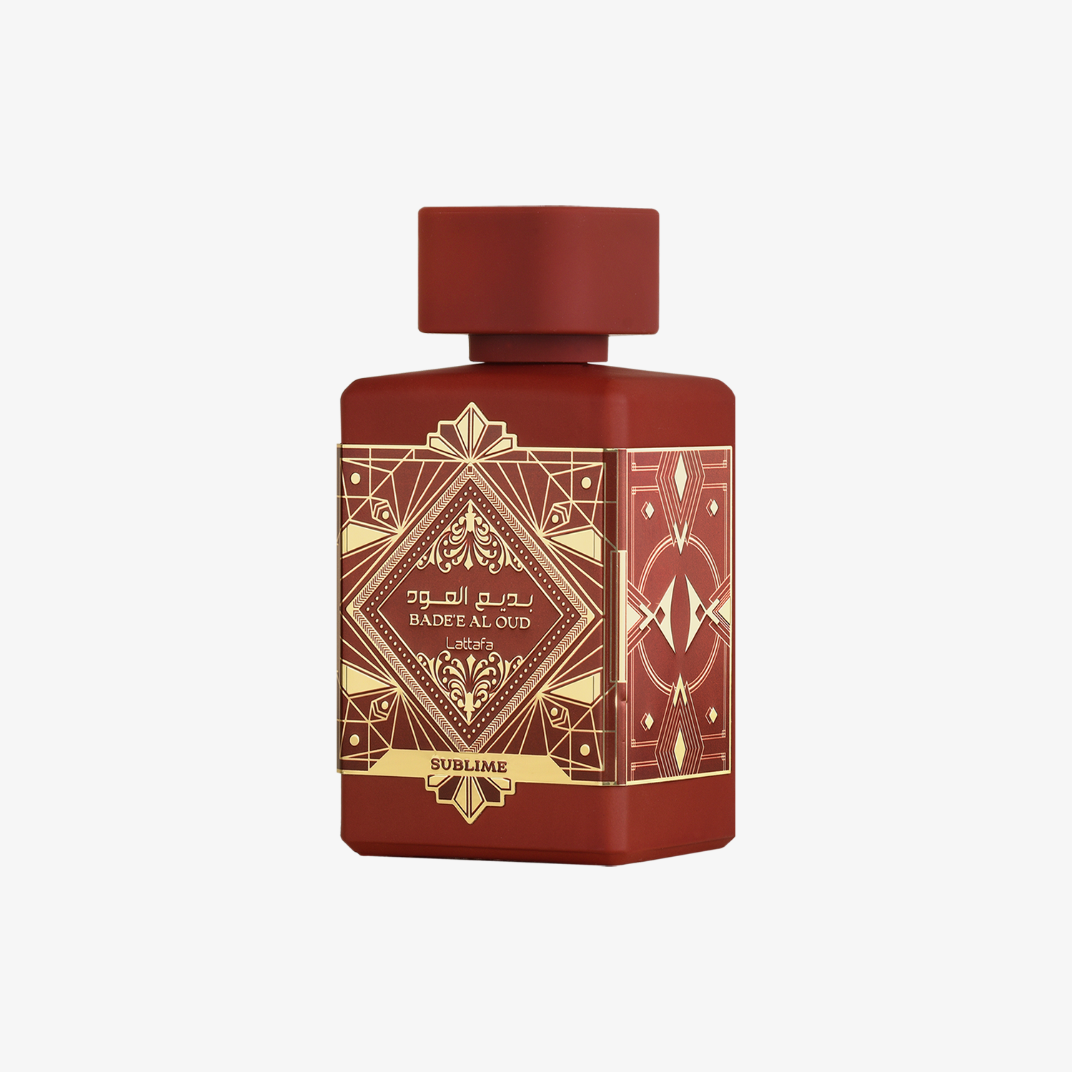 Lattafa Bade'e Al Oud Sublime EDP 100 ml — frasco rojo
