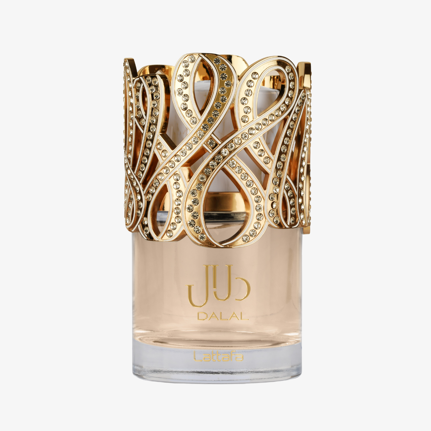 Lattafa Dalal EDP 100 ml — frasco con corona de cristales